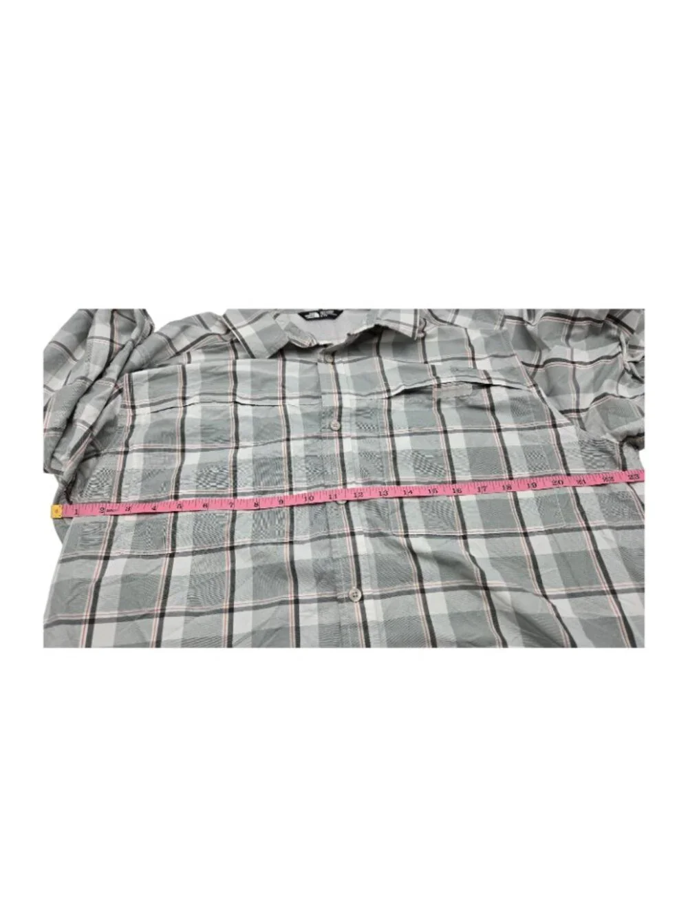 North Face Shirt Mens XL Plaid Button Down Long Sleeve Vented Outdoor Hiking